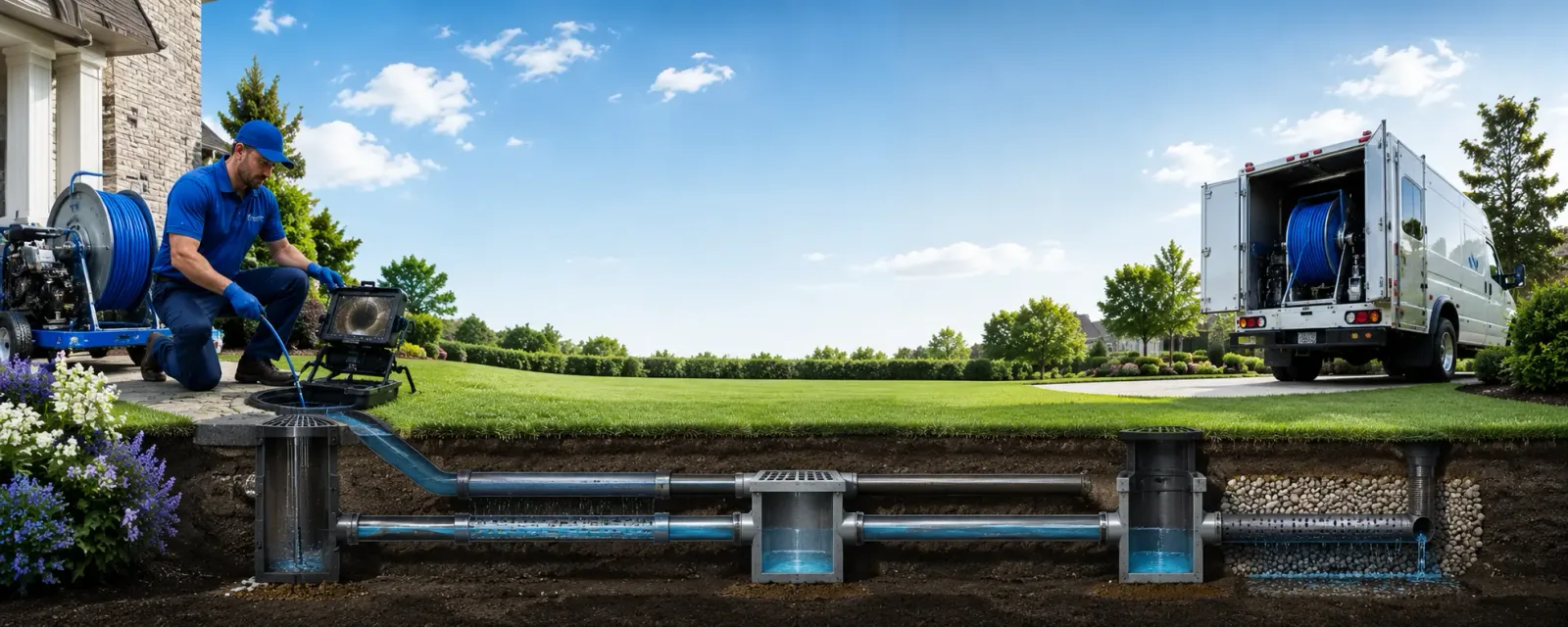 Outdoor drain cleaning information for East Northport, NY